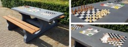 Picnik table DeLuxe - Multi Gaming anthracite-concrete