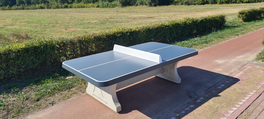 Concrete Ping-pong table anthracite, rounded