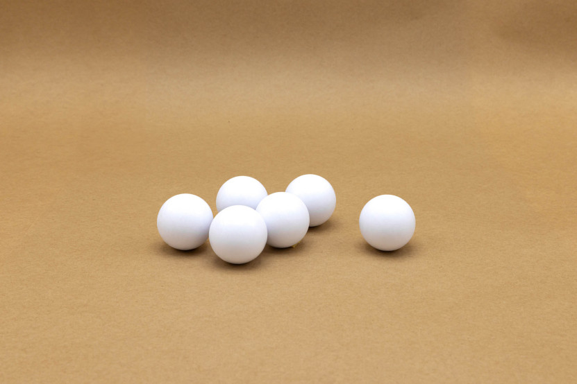 Set of 6 table football balls standard white