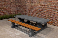 Picnic set DeLuxe Anthracite-Concrete 246cm