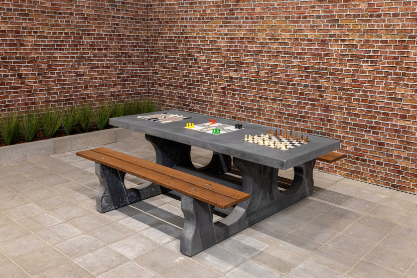 Multi Gaming table (1-3-4) DeLuxe Anthracite-Concrete