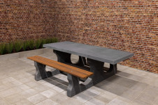 Picnic table DeLuxe Anthracite-Concrete Wheelchair accessible